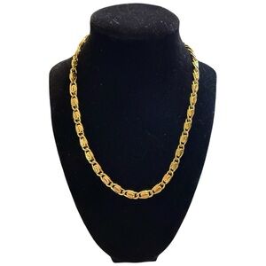 Vintage Goldtoned Snail Chain Necklace, 18”